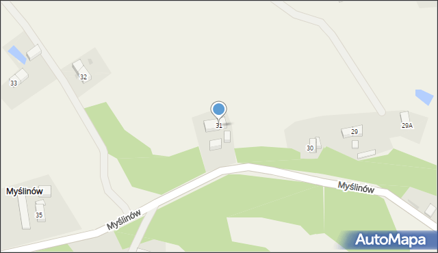Myślinów, Myślinów, 31, mapa Myślinów