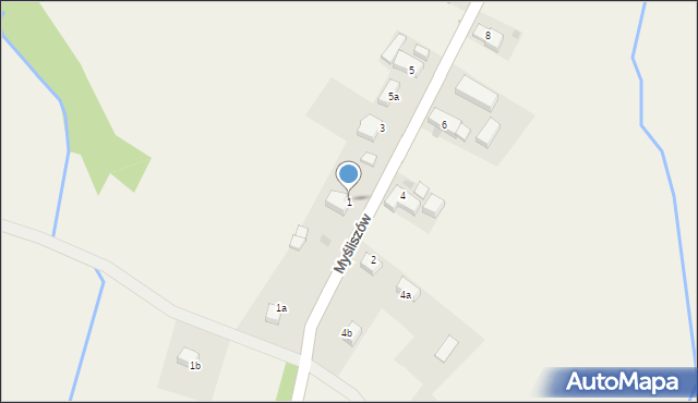 Myśliszów, Myśliszów, 1, mapa Myśliszów