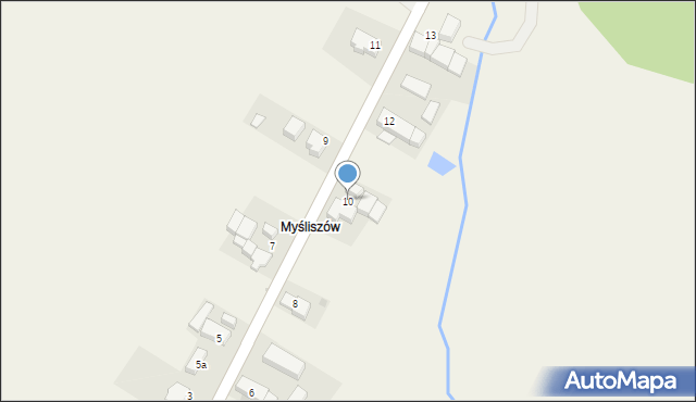Myśliszów, Myśliszów, 10, mapa Myśliszów