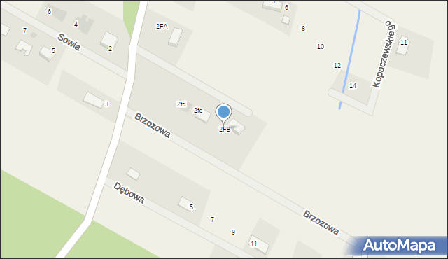 Myśliszów, Myśliszów, 2FB, mapa Myśliszów