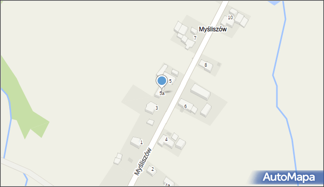 Myśliszów, Myśliszów, 5a, mapa Myśliszów