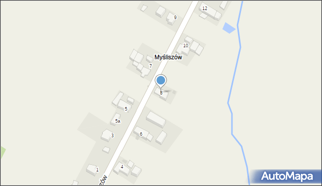 Myśliszów, Myśliszów, 8, mapa Myśliszów