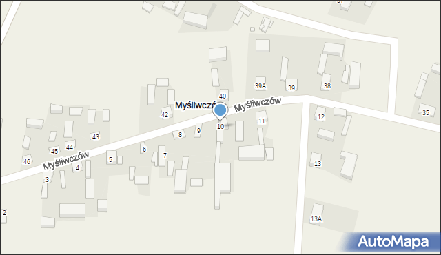 Myśliwczów, Myśliwczów, 10, mapa Myśliwczów