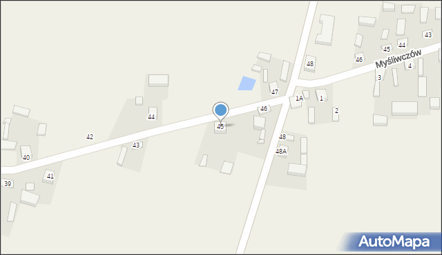 Myśliwczów Kolonia, Myśliwczów Kolonia, 45, mapa Myśliwczów Kolonia