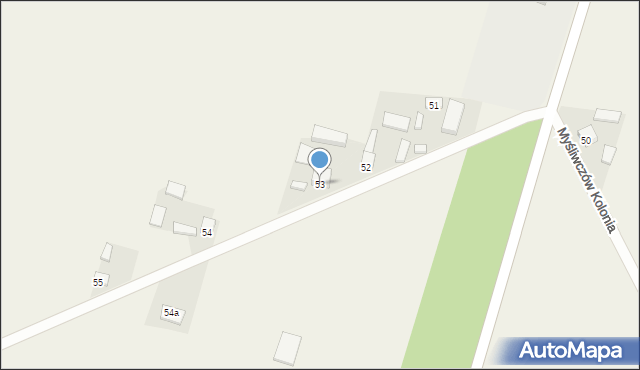 Myśliwczów Kolonia, Myśliwczów Kolonia, 53, mapa Myśliwczów Kolonia