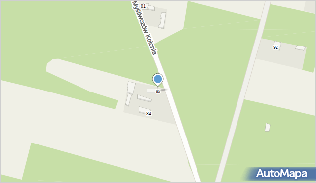 Myśliwczów Kolonia, Myśliwczów Kolonia, 85, mapa Myśliwczów Kolonia