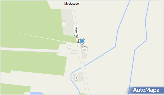 Mysłoszów, Mysłoszów, 4, mapa Mysłoszów