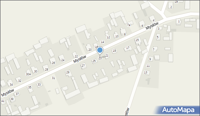 Mysłów, Mysłów, 23, mapa Mysłów