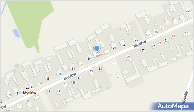 Mysłów, Mysłów, 30, mapa Mysłów