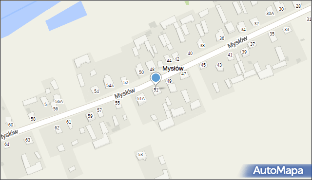Mysłów, Mysłów, 51, mapa Mysłów