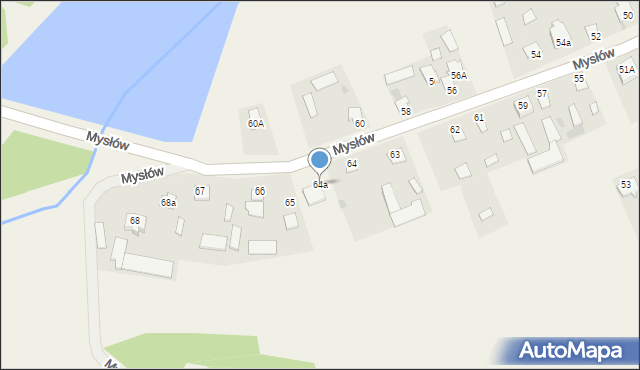 Mysłów, Mysłów, 64a, mapa Mysłów
