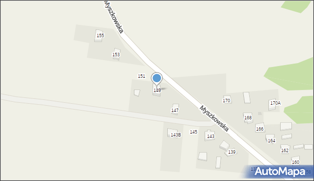 Mysłów, Myszkowska, 149, mapa Mysłów