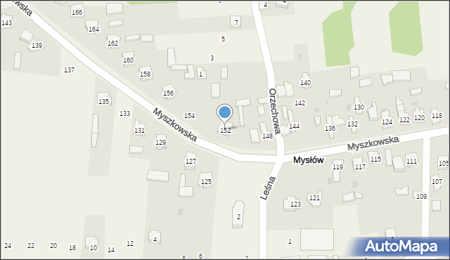 Mysłów, Myszkowska, 152, mapa Mysłów