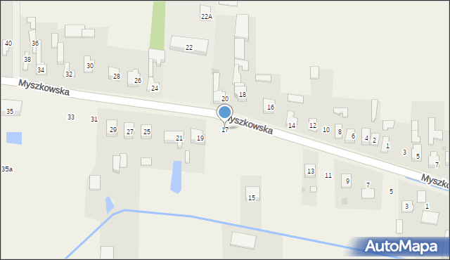 Mysłów, Myszkowska, 17, mapa Mysłów