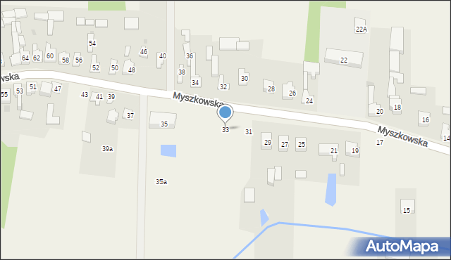 Mysłów, Myszkowska, 33, mapa Mysłów