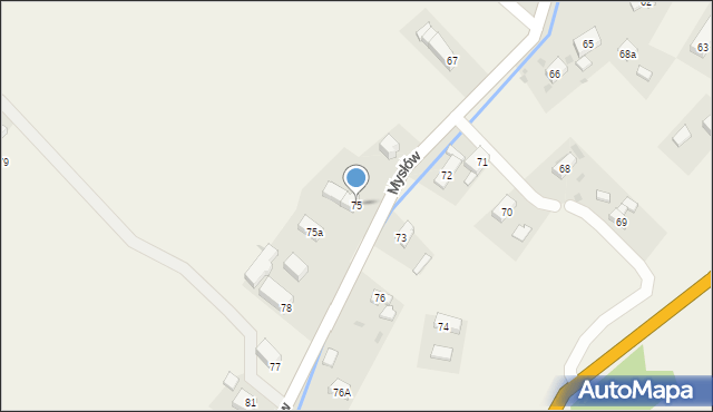 Mysłów, Mysłów, 75, mapa Mysłów