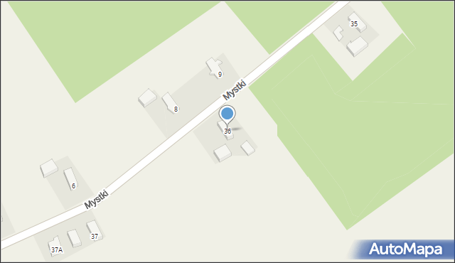 Mystki, Mystki, 36, mapa Mystki