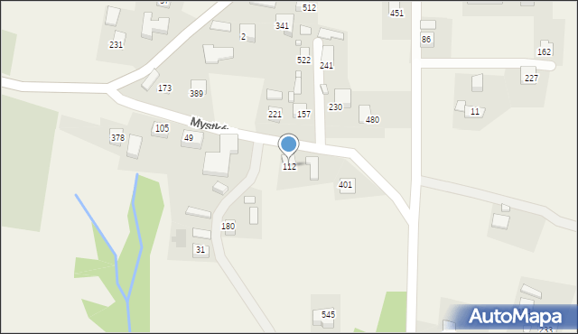 Mystków, Mystków, 112, mapa Mystków