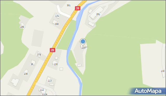 Mystków, Mystków, 123, mapa Mystków