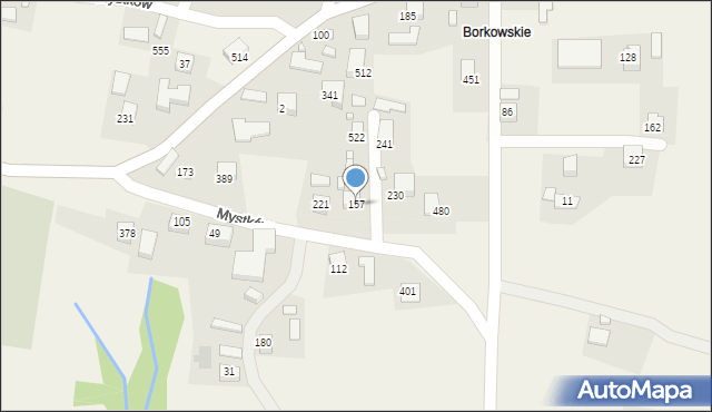 Mystków, Mystków, 157, mapa Mystków