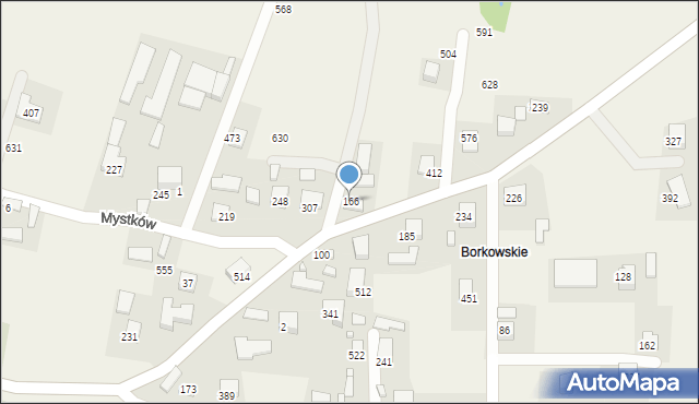 Mystków, Mystków, 166, mapa Mystków