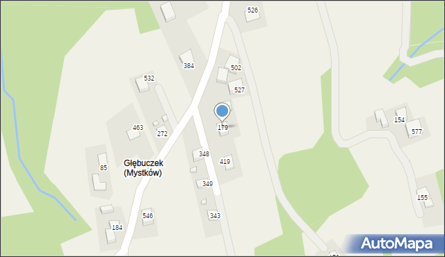 Mystków, Mystków, 179, mapa Mystków