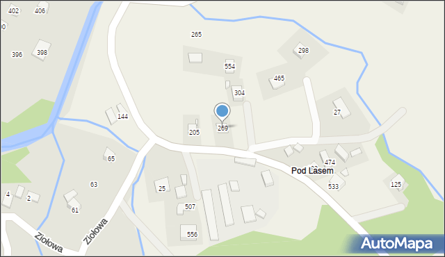 Mystków, Mystków, 269, mapa Mystków