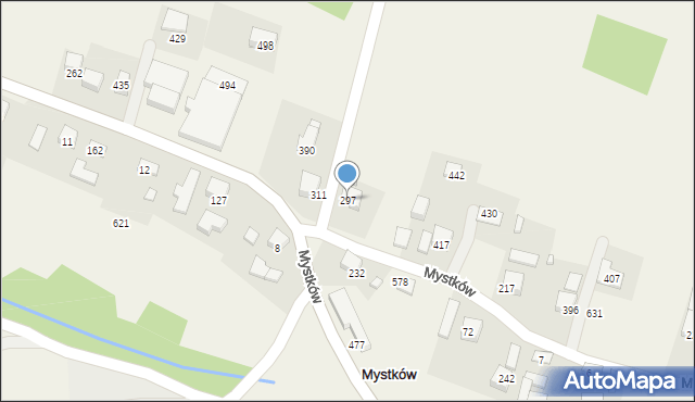 Mystków, Mystków, 297, mapa Mystków
