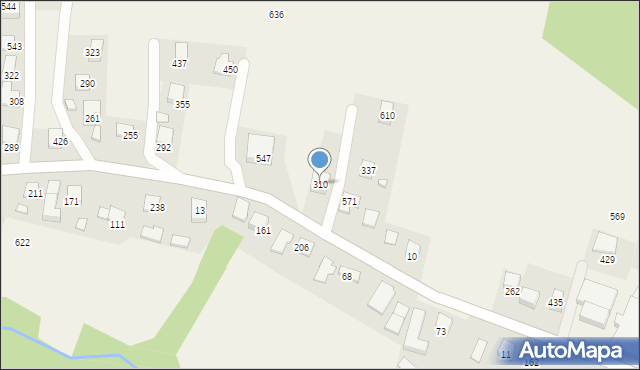 Mystków, Mystków, 310, mapa Mystków