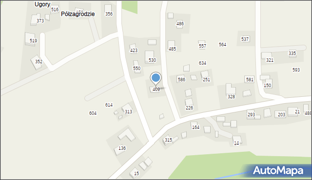 Mystków, Mystków, 409, mapa Mystków
