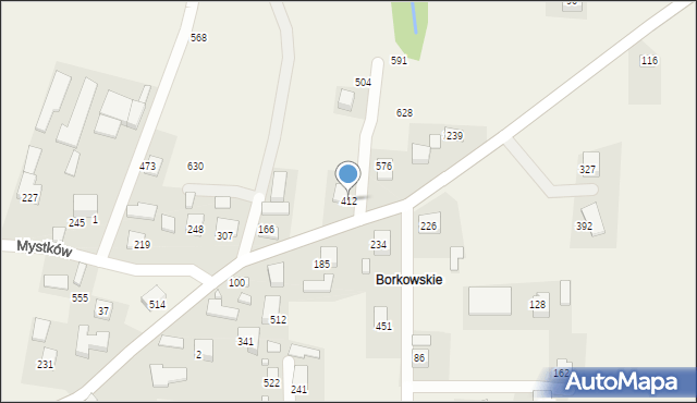 Mystków, Mystków, 412, mapa Mystków