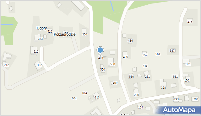 Mystków, Mystków, 423, mapa Mystków
