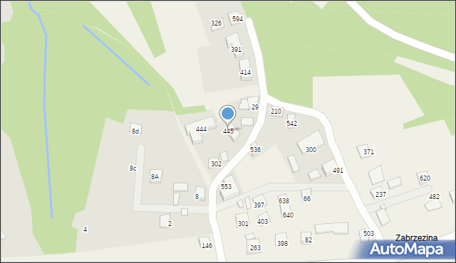 Mystków, Mystków, 445, mapa Mystków