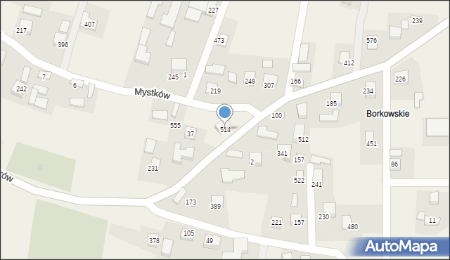 Mystków, Mystków, 514, mapa Mystków