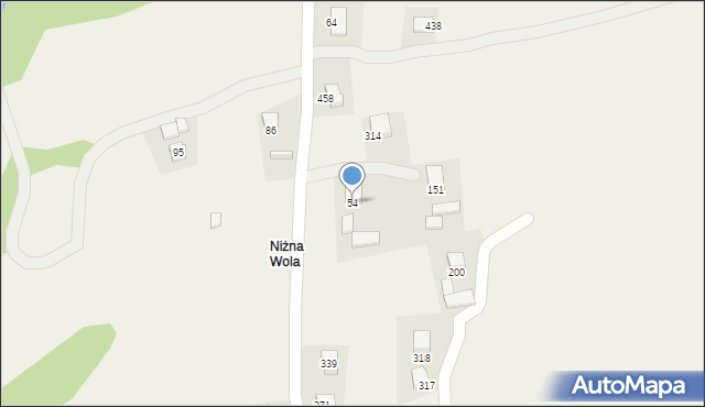 Mystków, Mystków, 54, mapa Mystków