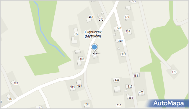 Mystków, Mystków, 546, mapa Mystków