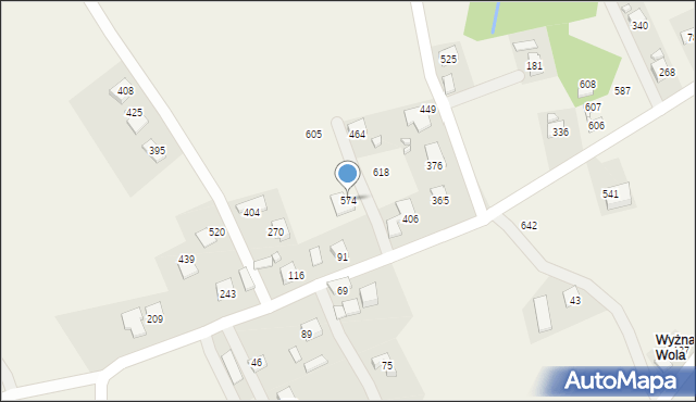 Mystków, Mystków, 574, mapa Mystków