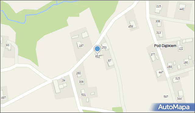 Mystków, Mystków, 612, mapa Mystków