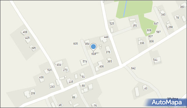 Mystków, Mystków, 618, mapa Mystków