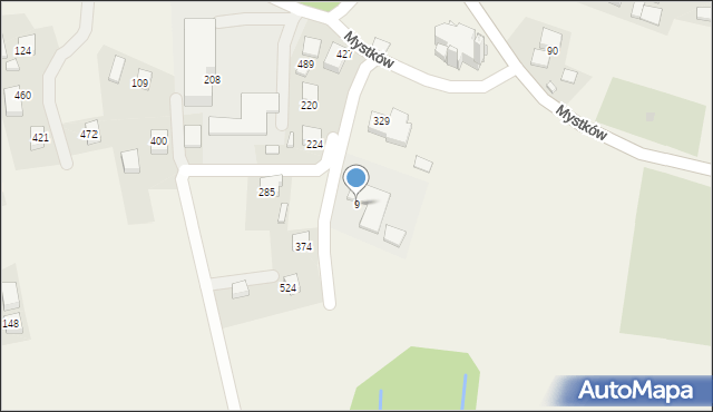 Mystków, Mystków, 9, mapa Mystków
