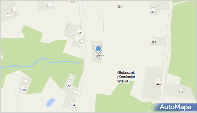 Mystków, Mystków, 92, mapa Mystków
