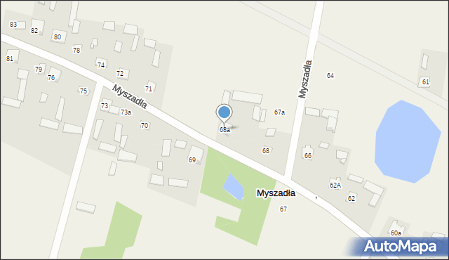 Myszadła, Myszadła, 68a, mapa Myszadła