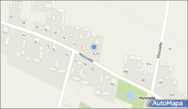 Myszadła, Myszadła, 71, mapa Myszadła