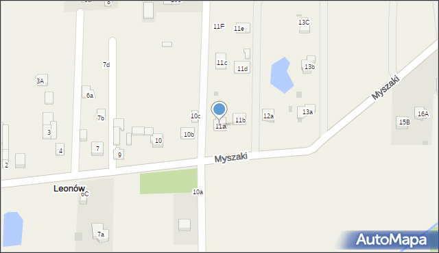 Myszaki, Myszaki, 11a, mapa Myszaki