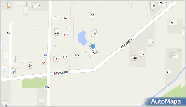 Myszaki, Myszaki, 13a, mapa Myszaki