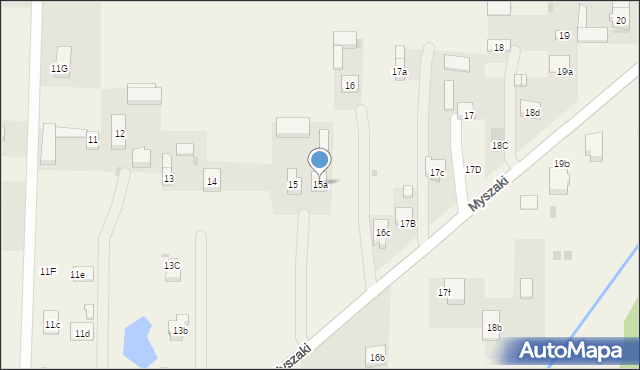 Myszaki, Myszaki, 15a, mapa Myszaki