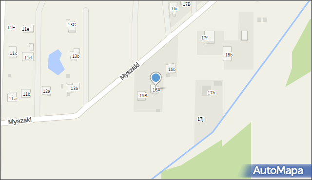 Myszaki, Myszaki, 16A, mapa Myszaki