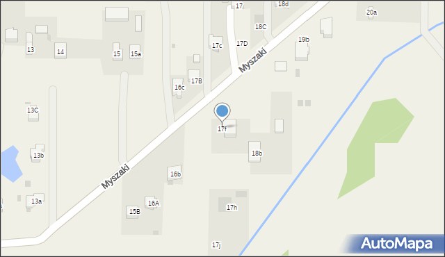 Myszaki, Myszaki, 17f, mapa Myszaki