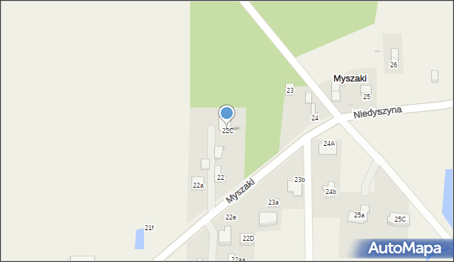 Myszaki, Myszaki, 22C, mapa Myszaki