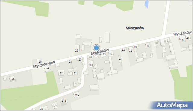 Myszaków, Myszaków, 17, mapa Myszaków